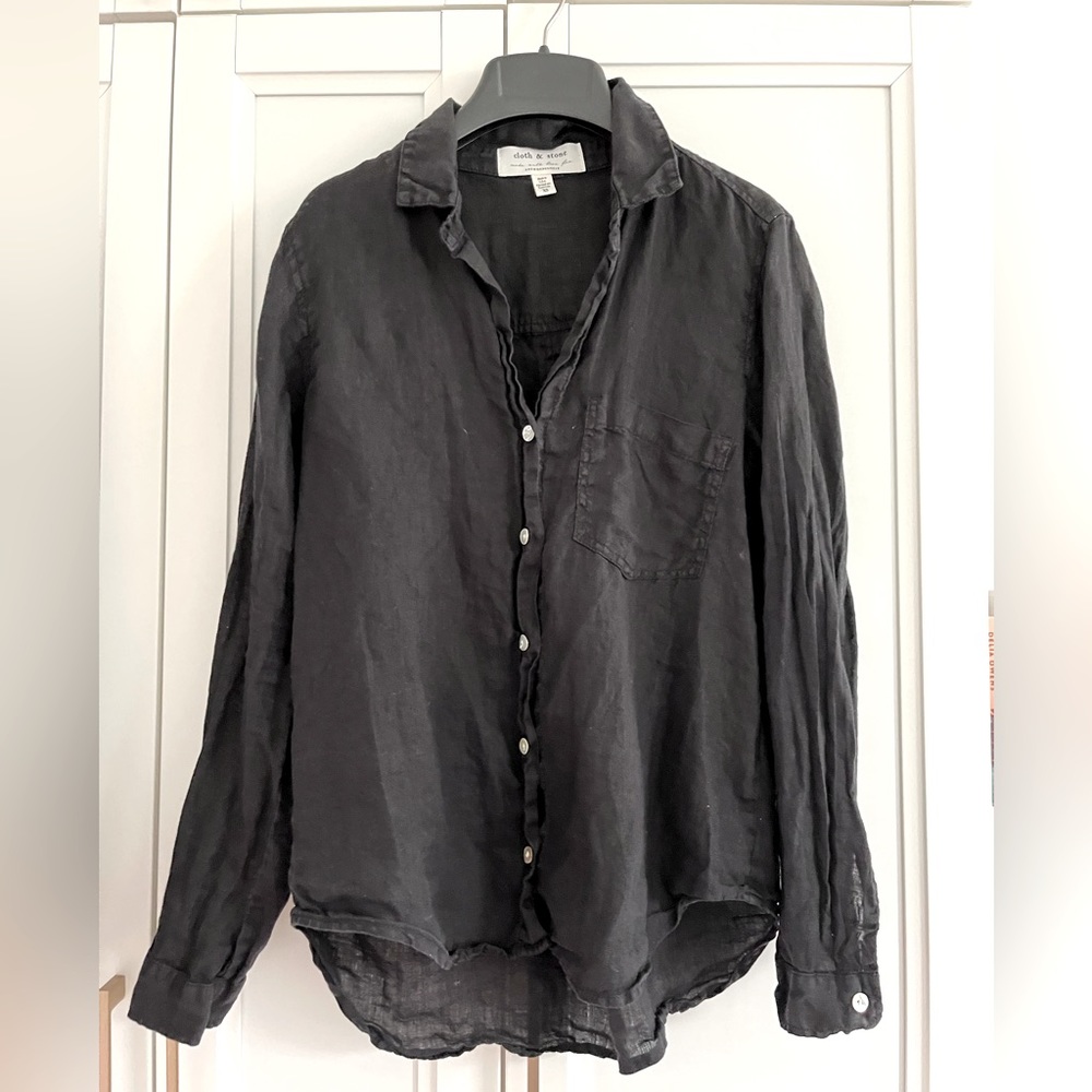 Anthropologie cloth and stone linen button up